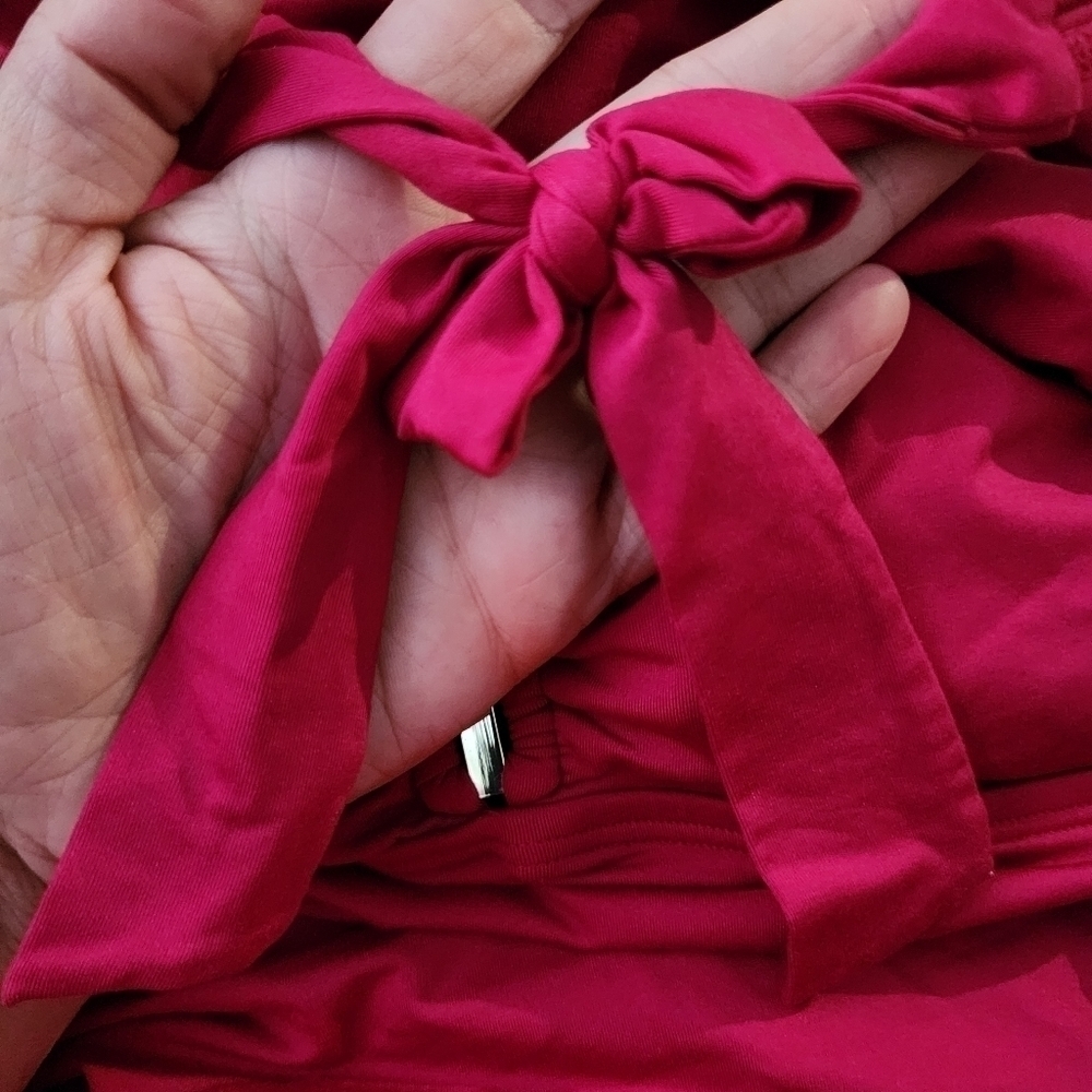 Calvin Klein One Piece Swimsuit Fuchsia Pink Halter Tie Neck Women’s Size 6 EUC - Picture 6 of 8
